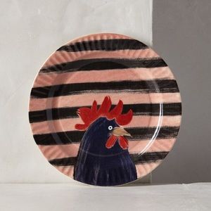 Anthropologie Chicken Plate by Holly Frean NEW